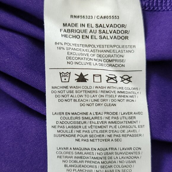 Nike Pro Purple V-Neck T-Shirt Small, Good Pre-Owned Condition - Picture 10 of 10